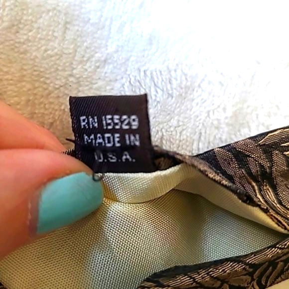 Vintage Givenchy Monsieur Designer Luxury 100% Silk Tie Abstract Palm Brown - Picture 4 of 11